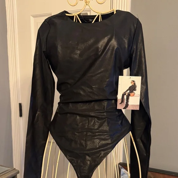 Naked Wardrobe Black Bodysuit - Picture 1 of 5
